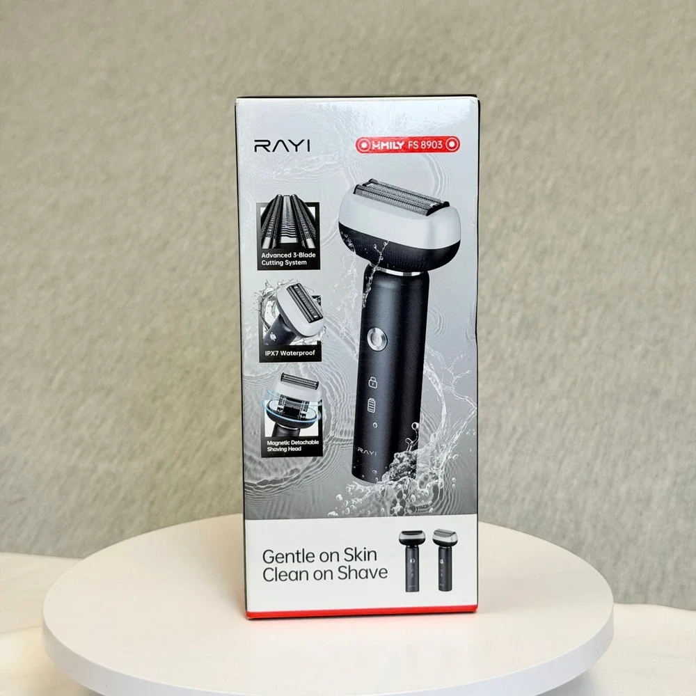 RAYI HMILY FS 8903 Electric Foil Shaver Men Waterproof IPX7 Black New
